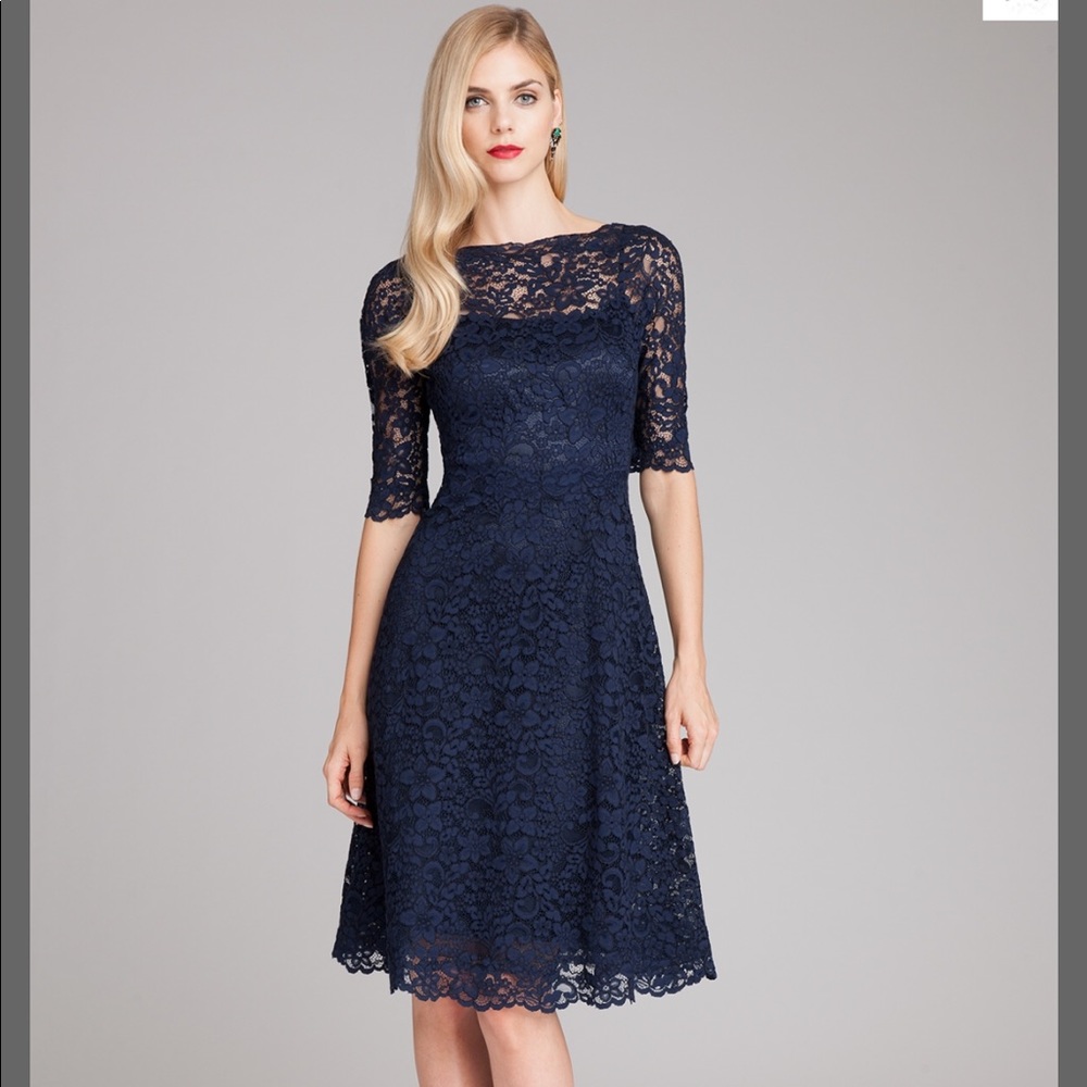Navy Lace Boatneck Cocktail Dress (never worn)!